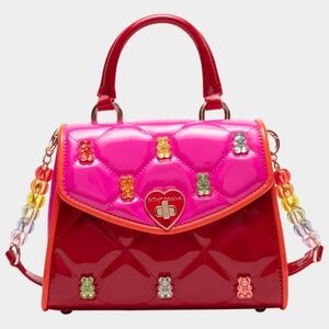 Betsey Johnson Beary Sweet Top Handle Crossbody Pink Multi